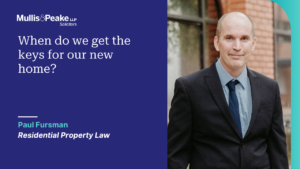 Paul Fursman in our Residential Conveyancing team explains when you will receive the keys for your new home.